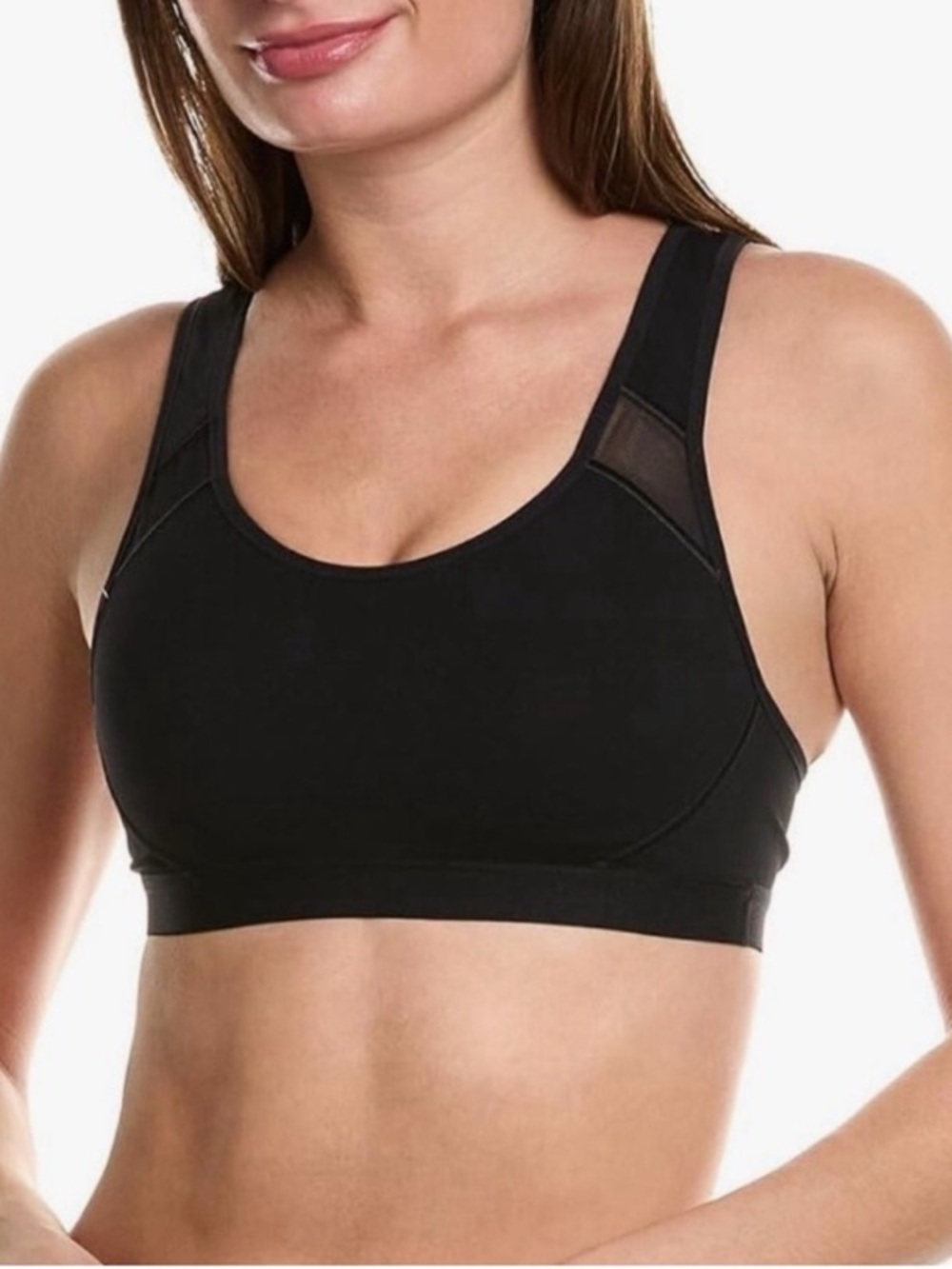 Spanx Medium Impact Core Sports Bra Black Sz Large
